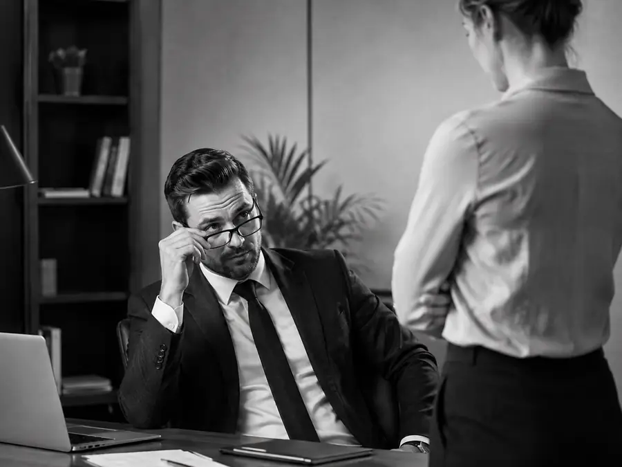 Entretien professionnel tendu entre un responsable et une salariée